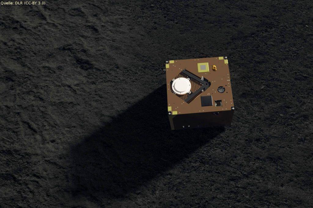 Asteroidenlander MASCOT: Im Inneren des 30 mal 30 mal 20 Zentimeter großen Landers MASCOT sind insgesamt vier Instrumente eingebaut: Mit einem Radiometer und einer Kamera des DLR sowie einem Spektrometer und einem Magnetometer der TU Braunschweig sollen die mineralogische und geologische Zusammensetzung der Asteroidenoberfläche untersucht und Oberflächentemperatur sowie Magnetfeld des Asteroiden ermittelt werden. Dabei erhält MASCOT durch einen eingebauten Schwungarm die nötige Bewegungsenergie für die Hüpfmanöver auf der Oberfläche.