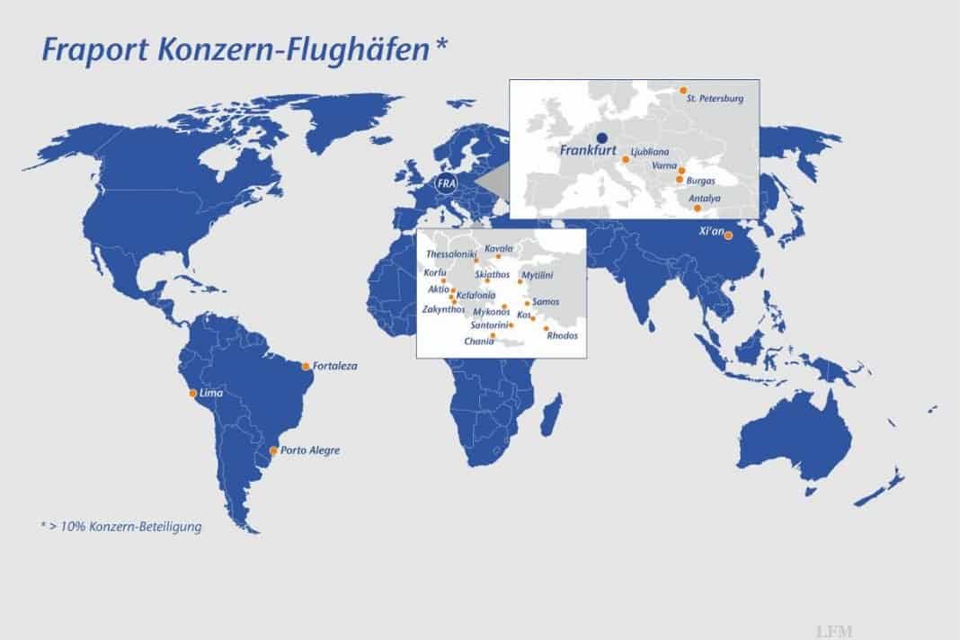 Fraport Konzern-Flughäfen verzeichnen wechselhaften Passagierzahlen im August