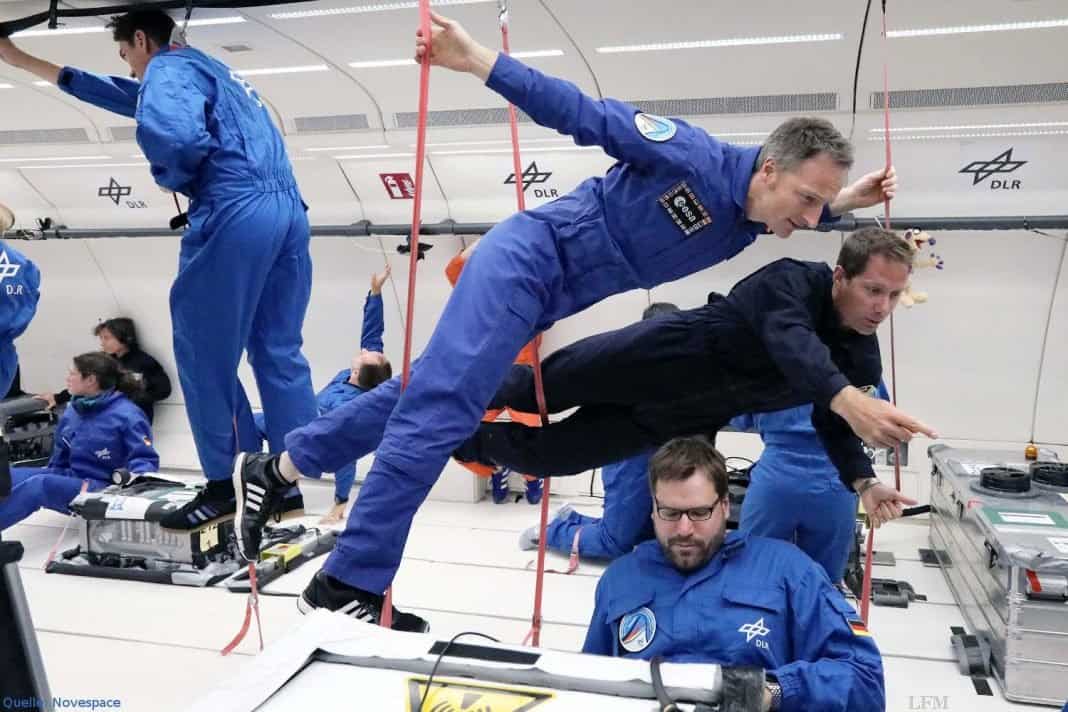 Matthias Maurer und Thomas Pesquet: Matthias Maurer zusammen mit seinem französischen ESA-Astronautenkollegen Thomas Pesquet. Pesquet ist auch Pilot im A310 ZERO-G.