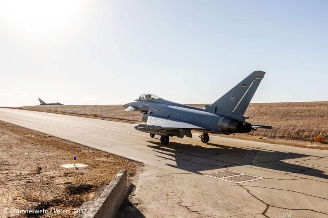 Deutsche Eurofighter Kampfflugzeuge bei der "Blue Flag" Übung in Israel