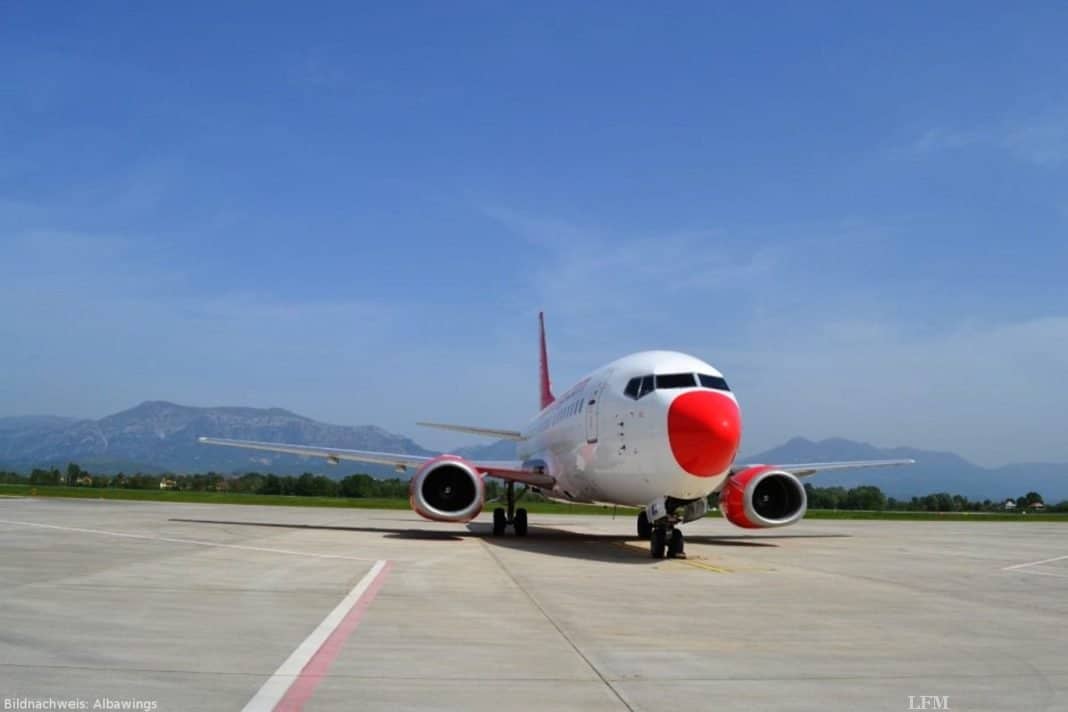 Albawings vebindet Tirana mit dem Flughafen Hamburg