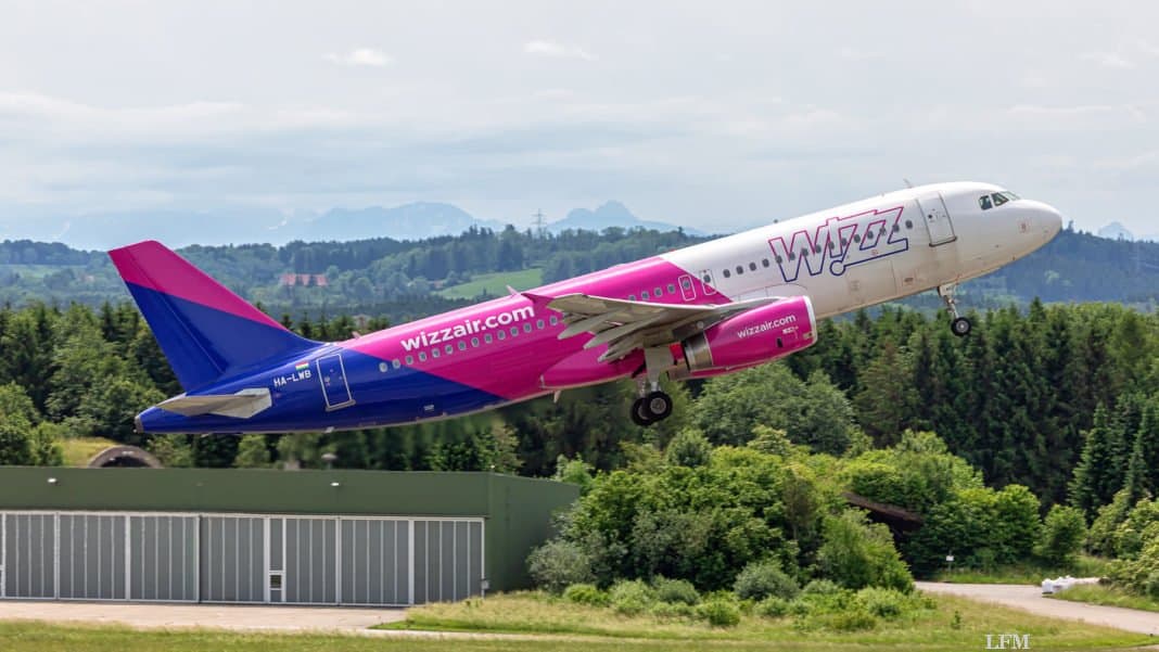 Start einer Wizz Air Maschine ab FMM