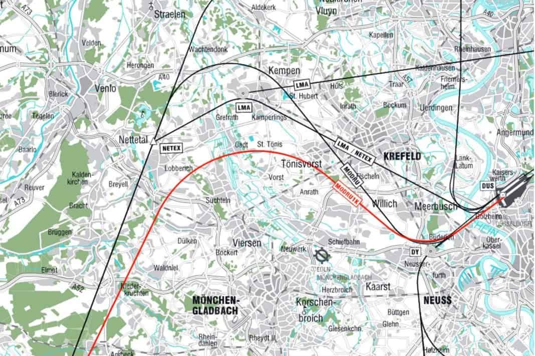 Verbesserte Abflugroute durch RNP ab Düsseldorf