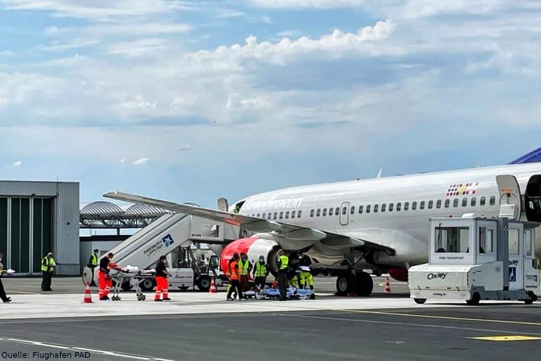 Sanitätsflug einer MedEvac Boeing 737 am PAD