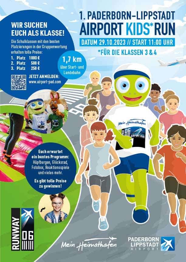 Airport Kids Run am Flughafen Paderborn/Lippstadt