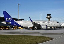 Scandinavian Airlines (SAS) am Flughafen Salzburg