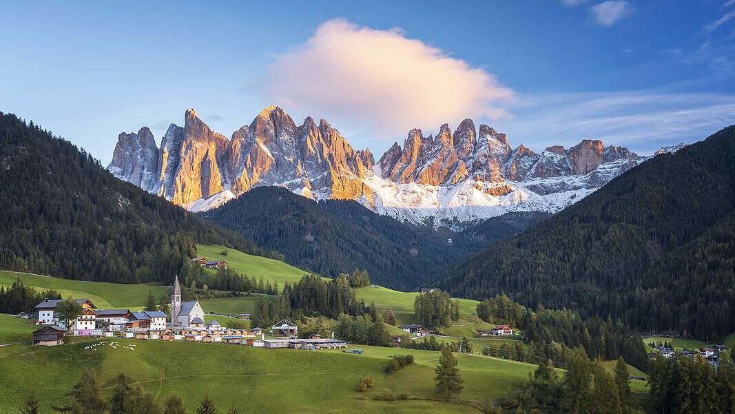 Gebirgsgruppe der Dolomiten in Südtirol, Italien